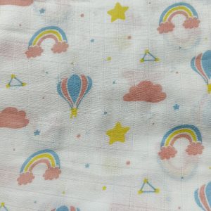 Rainbow & Clouds - Muslin Swaddle Towel