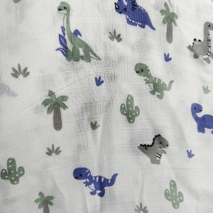 Dinosaur Printed - Muslin Swaddle Towel