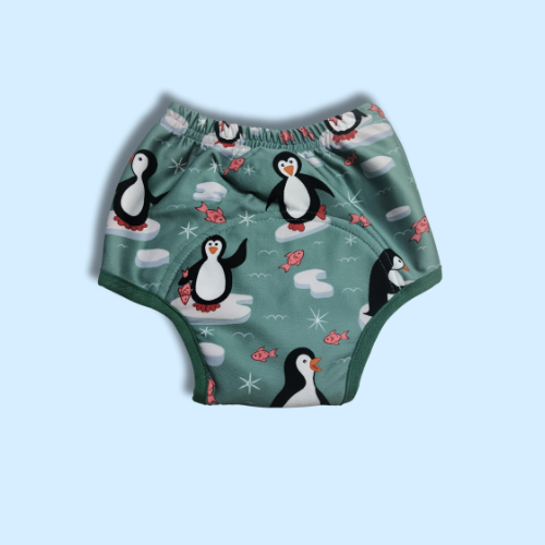 Penguin Teal - Premium Padded Underwear