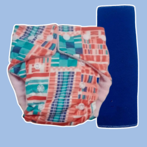 Geometric Pink - Diaper with Booster Insert (87)