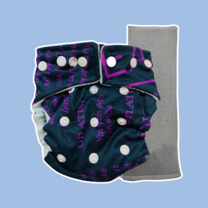 Geometric Navy - Diaper with Booster Insert (96)