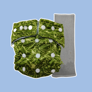 Leaf Green - Diaper with Booster Insert (94)