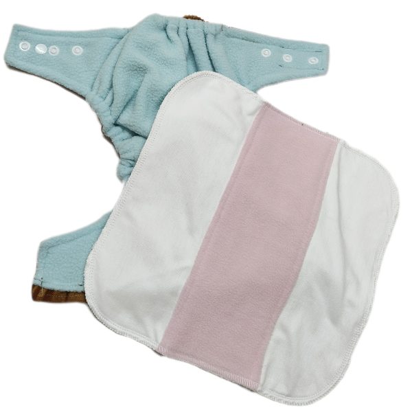 Brown and White Animal 101 Diaper with Inerts