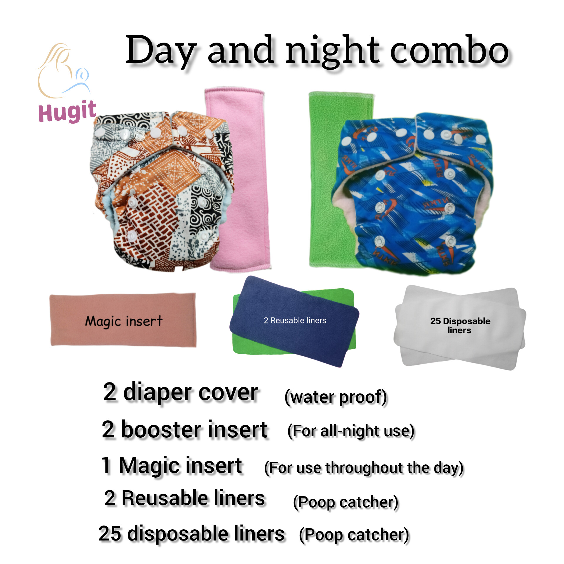 Day and Night Combo Diaper Set (Free Shipping)