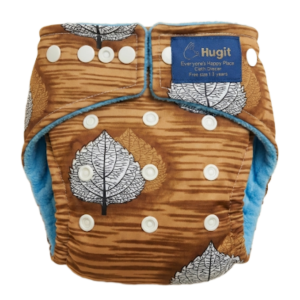 Brown and White Animal 101 Diaper with Inerts