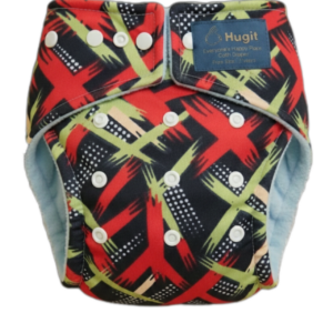 Geometric Black 122 & Diaper with Booster Insert