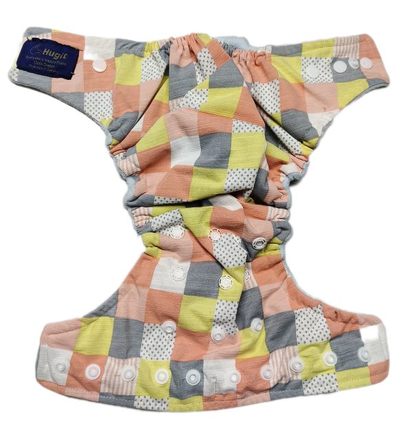 Multi Color Checked no :105 Diaper with Inert