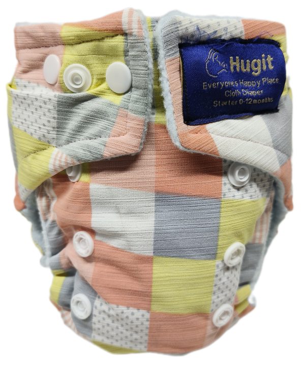 Multi Color Checked no :105 Diaper with Inert