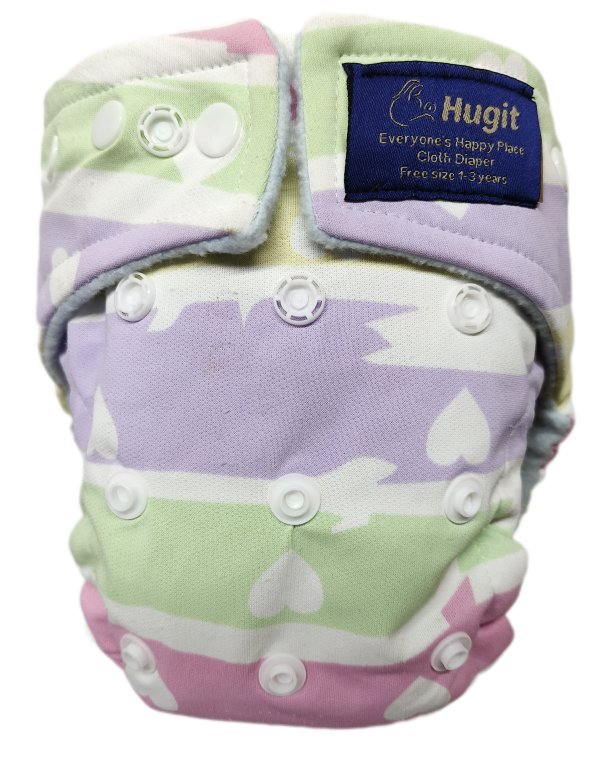 Rainbow Hearts Diaper no: 103 with Inerts